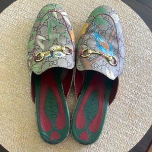Gucci Princetown logo mule slide loafer